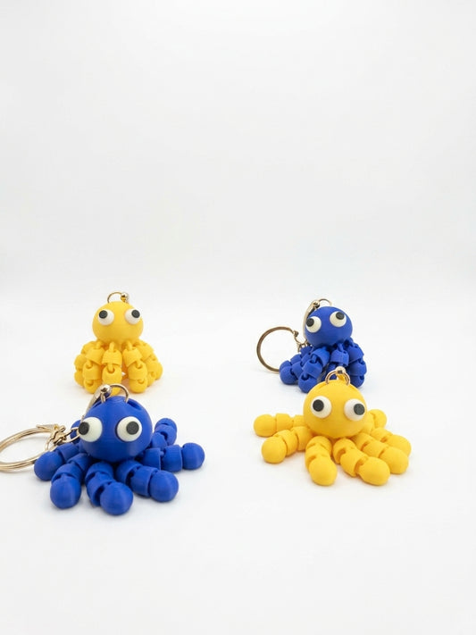 Articulated Octopus Keychain